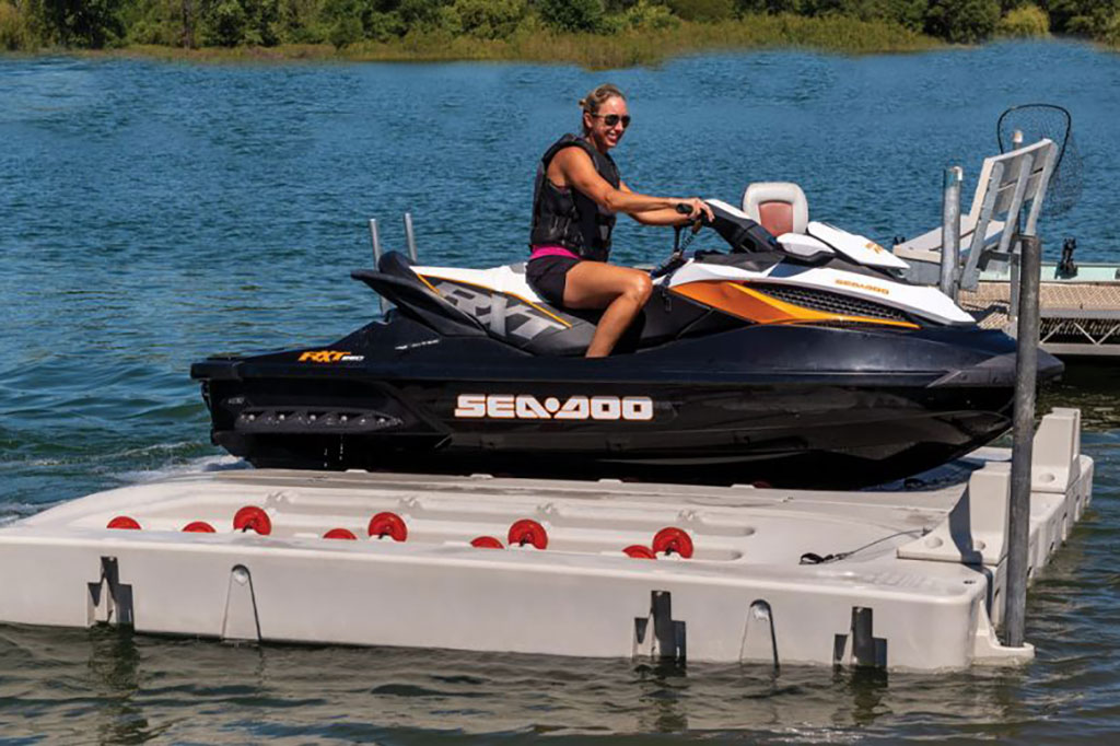 Rotomolded jet ski docking