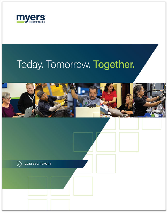 Today. Tomorrow. Together. Myers 2023 ESG Report.
