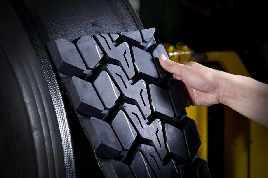 Myers Tire Supply Retreading a tire